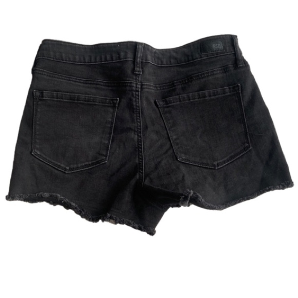 RSQ Black Mid-Rise Cutoff Fray Denim Jean Shorts - Picture 2 of 6
